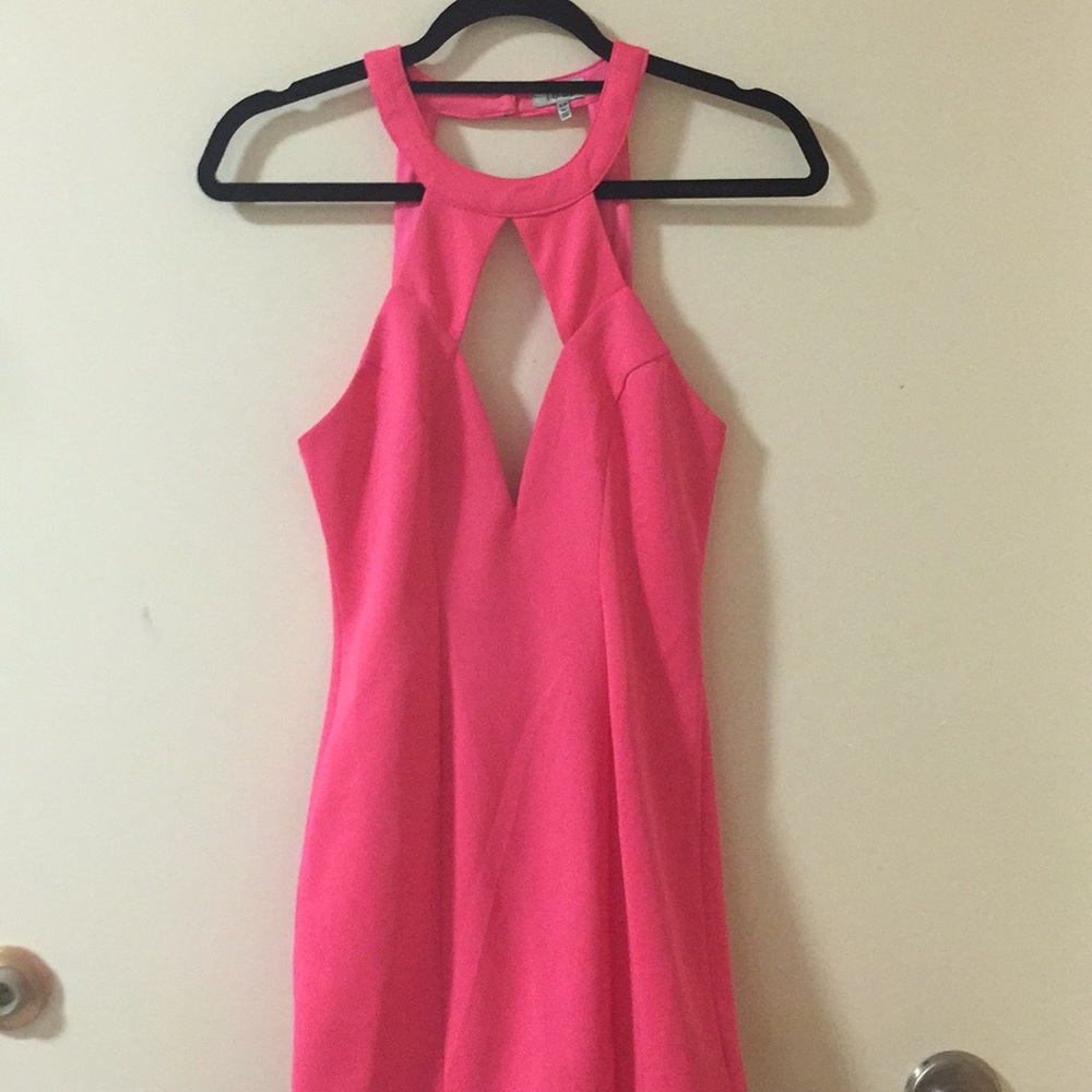 Tobi pink cutout bodycon dress
